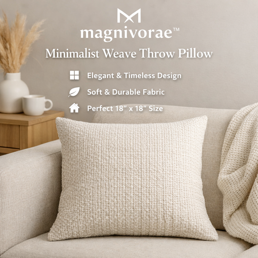 Magnivorae™ Minimalist Weave Throw Pillow
