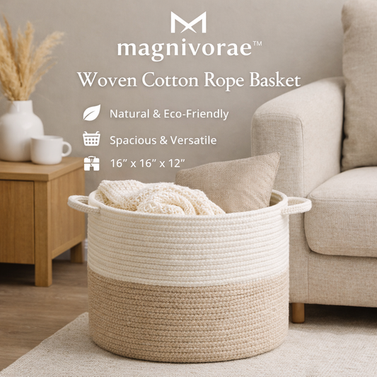 Magnivorae™ Woven Cotton Rope Basket