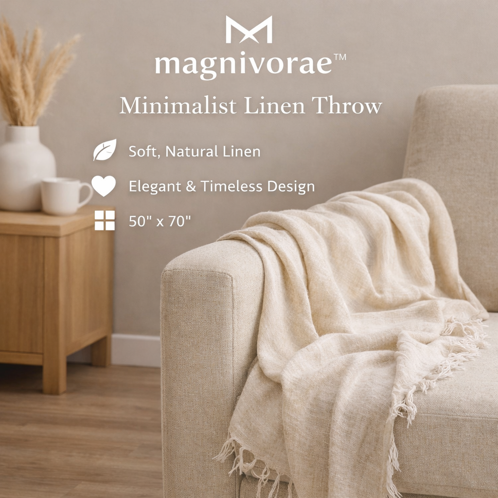 Magnivorae™ Minimalist Linen Throw