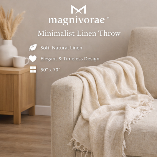 Magnivorae™ Minimalist Linen Throw
